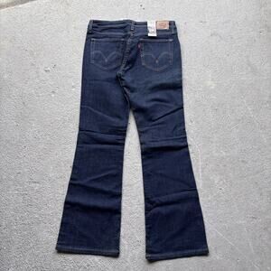 New Levi's 518 Superlow Boot Cut Denim Jeans Juniors M Sz 11 Stretch Low Raw